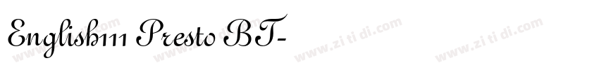 English111 Presto BT字体转换 English111 Presto BT字体转换